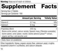 Cataplex® E2, 360 Tablets, Rev 09 Supplement Facts