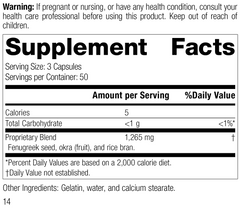 Fen-Gre®, 150 Capsules, Rev 14 Supplement Facts