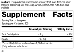 Inositol Powder, Rev 05 Supplement Facts