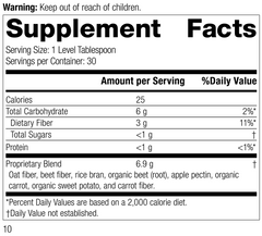 8335 Whole Food Fiber R09 Supplement Facts