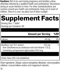 Eleuthero, 60 Tablets, Rev 10 Supplement Facts