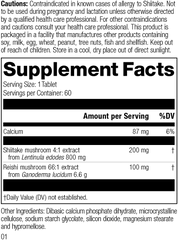 supplement fact label