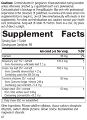 Vitanox®, 40 Tablets, Rev 06 Supplement Facts