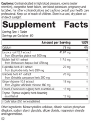supplement fact label