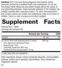 M1795 St John's Wort 1.8g R01 Supplement Fact